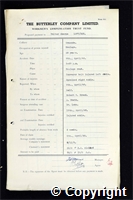 Workmen’s Compensation Act form for Walter Sharpe, aged 28, Haulage at Ormonde Colliery