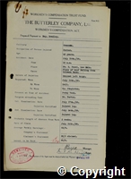 Workmen’s Compensation Act form for Ray Bradley, aged 40, Cutter at Ormonde Colliery