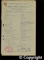 Workmen’s Compensation Act form for Evan Clarence Grainger, aged 47, Packer at Ormonde Colliery