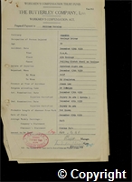 Workmen’s Compensation Act form for William Horsley, aged 61, Haulage Driver at Ormonde Colliery