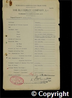 Workmen’s Compensation Act form for Walter Plumb, aged 30, Corporal at Ormonde Colliery