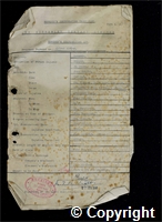 Workmen’s Compensation Act form for Alfred Aldred, aged 34, Ripper at Ormonde Colliery