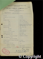 Workmen’s Compensation Act form for James William Diggle, aged 53, Dataller at Ormonde Colliery