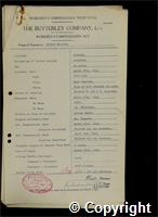 Workmen’s Compensation Act form for Harold Halston, aged 54, Labourer at Ormonde Colliery