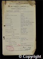 Workmen’s Compensation Act form for Eric Haynes, aged 20, Borer at Ormonde Colliery