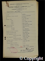Workmen’s Compensation Act form for Edwin Holmes, aged 44, Conveyor Contractor at Ormonde Colliery