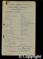Workmen’s Compensation Act form for Cyril Taylor, aged 34, Jibber at Ormonde Colliery