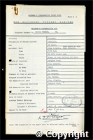 Workmen’s Compensation Act form for Harold Walker, aged 26, Dataller at Ormonde Colliery