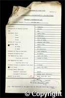 Workmen’s Compensation Act form for Edward Bond, aged 40, Filler at Ormonde Colliery