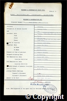 Workmen’s Compensation Act form for Fred Harvey, aged 19, Haulage Hand at Ormonde Colliery