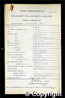 Workmen’s Compensation Act form for Gerald Pilling, aged 32, Gummer at Ormonde Colliery