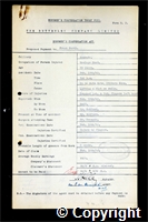 Workmen’s Compensation Act form for Frank Purdy, aged 35, Haulage Hand at Ormonde Colliery