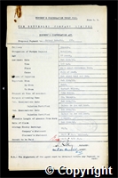 Workmen’s Compensation Act form for Sydney Roberts, aged 57, Dataller at Ormonde Colliery