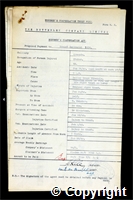 Workmen’s Compensation Act form for Ernest Smithurst, aged 60, Stoker at Ormonde Colliery