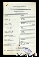 Workmen’s Compensation Act form for Samuel Redfern, aged 42, Filler at Ormonde Colliery
