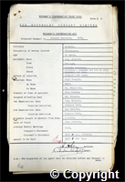Workmen’s Compensation Act form for Francis Bestwick, aged 62, Platelayer at Ormonde Colliery