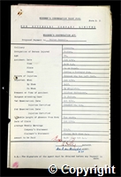 Workmen’s Compensation Act form for Walter Bonsall, aged 58, Packer at Ormonde Colliery