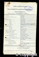 Workmen’s Compensation Act form for William Burrows, aged 32, Filler at Ormonde Colliery