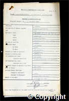 Workmen’s Compensation Act form for Roy Hall, aged 19, Joiners Apprentice at Ormonde Colliery