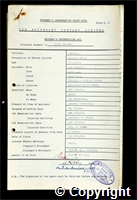 Workmen’s Compensation Act form for Cyril Harbon, aged 26, Haulage Hand at Ormonde Colliery