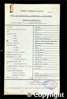 Workmen’s Compensation Act form for William Kirk, aged 62, Dataller at Ormonde Colliery