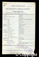 Workmen’s Compensation Act form for Frank Martin, aged 41, Packer at Ormonde Colliery