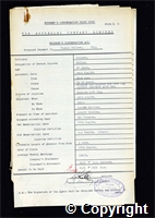 Workmen’s Compensation Act form for Thomas Sellors, aged 37, Filler at Ormonde Colliery