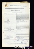 Workmen’s Compensation Act form for John T. Sheffield, aged 42, Filler at Ormonde Colliery