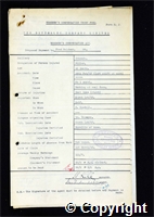 Workmen’s Compensation Act form for Fred Waldock, aged 41, Filler at Ormonde Colliery