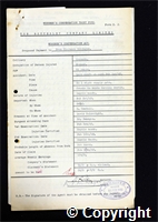 Workmen’s Compensation Act form for Evan Clarence Grainger, aged 51, Ripper at Ormonde Colliery