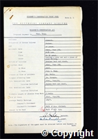 Workmen’s Compensation Act form for Thomas Hogg, aged 42, Packer at Ormonde Colliery