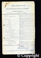 Workmen’s Compensation Act form for Allan Hutsby, aged 26, Filler at Ormonde Colliery