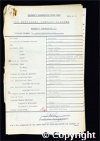 Workmen’s Compensation Act form for Harold Marriott, aged 28, Timber Carrier at Ormonde Colliery