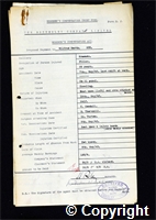 Workmen’s Compensation Act form for Wilfred North, aged 26, Filler at Ormonde Colliery
