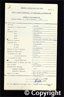 Workmen’s Compensation Act form for John A. Hallam, aged 30, Face Dataller at Ormonde Colliery