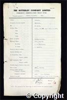 Workmen’s Compensation Act form for Albert Clements, aged 50, Dataller at Ormonde Colliery