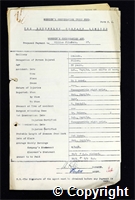 Workmen’s Compensation Act form for William Flinders, aged 35, Filler at Ormonde Colliery