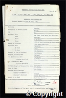 Workmen’s Compensation Act form for John William Gent, aged 33, Filler at Ormonde Colliery