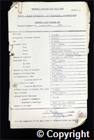 Workmen’s Compensation Act form for Leonard Ball, aged 49, Shunter at Ormonde Colliery
