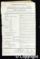 Workmen’s Compensation Act form for Hiram Charles Holmes, aged 52, Packer at Ormonde Colliery