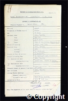 Workmen’s Compensation Act form for Bernard Oxley, aged 28, Filler at Ormonde Colliery