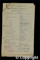 Workmen’s Compensation Act form for John W. Bond, aged 33, Clipper at Ripley Colliery