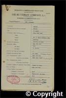 Workmen’s Compensation Act form for Ernest Grainger, aged 30, Filler at Ripley Colliery