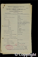 Workmen’s Compensation Act form for George A. Parkin, aged 34, Deputy at Ripley Colliery