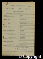Workmen’s Compensation Act form for Alfred Woolley, aged 31, Filler at Ripley Colliery