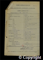 Workmen’s Compensation Act form for George Coope, aged 58, Screenman (Surface) at Ripley Colliery