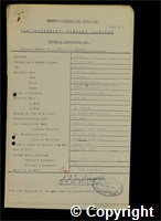 Workmen’s Compensation Act form for Bernard Victor Miller, aged 28, Electrician at Ripley Colliery