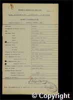 Workmen’s Compensation Act form for Thomas A. Stevens, aged 35, Filler at Ripley Colliery