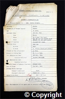 Workmen’s Compensation Act form for Leslie Bridges, aged 30, Packer at Ripley Colliery