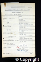 Workmen’s Compensation Act form for John Maycock, aged 29, Gummer at Ripley Colliery